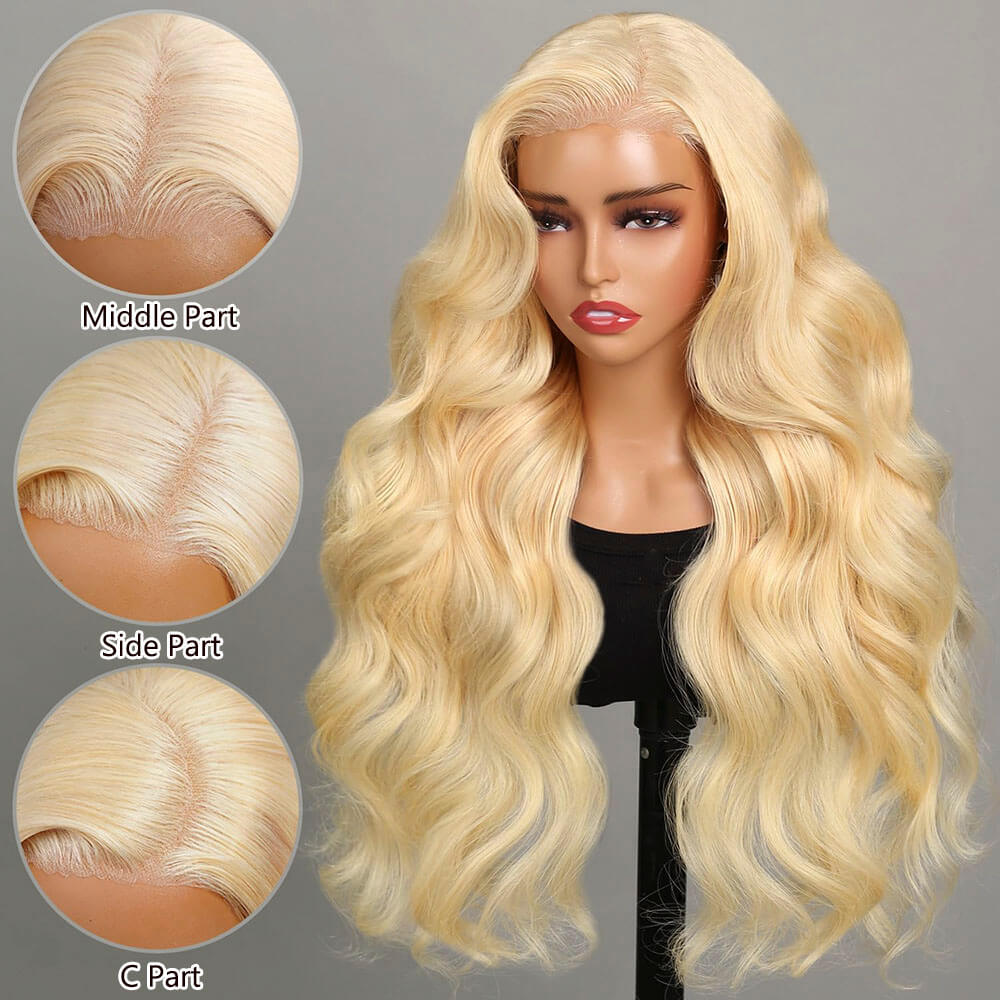 #613 body wave hair ready to wear wig free part
