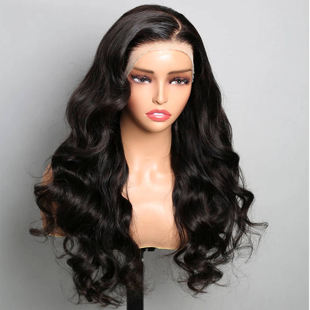 ready to wear body wave human hair wig pre cut lace