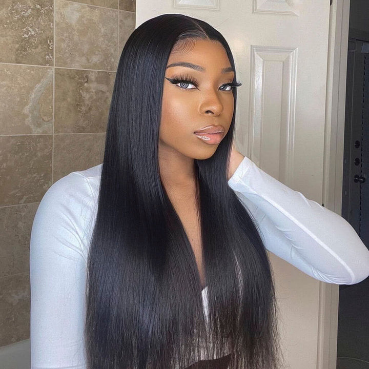 Straight human hair 360 lace wig