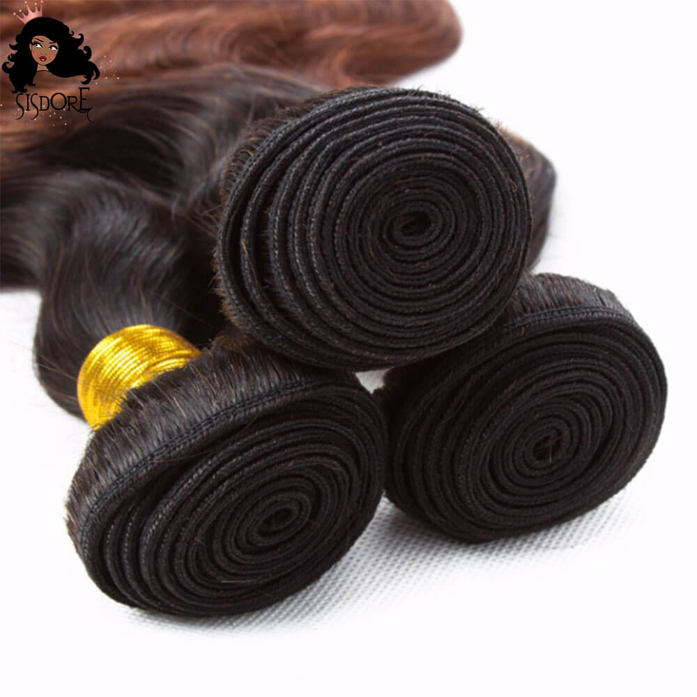 1b 33 two tone body wave Brazilian virgin hair bundles 