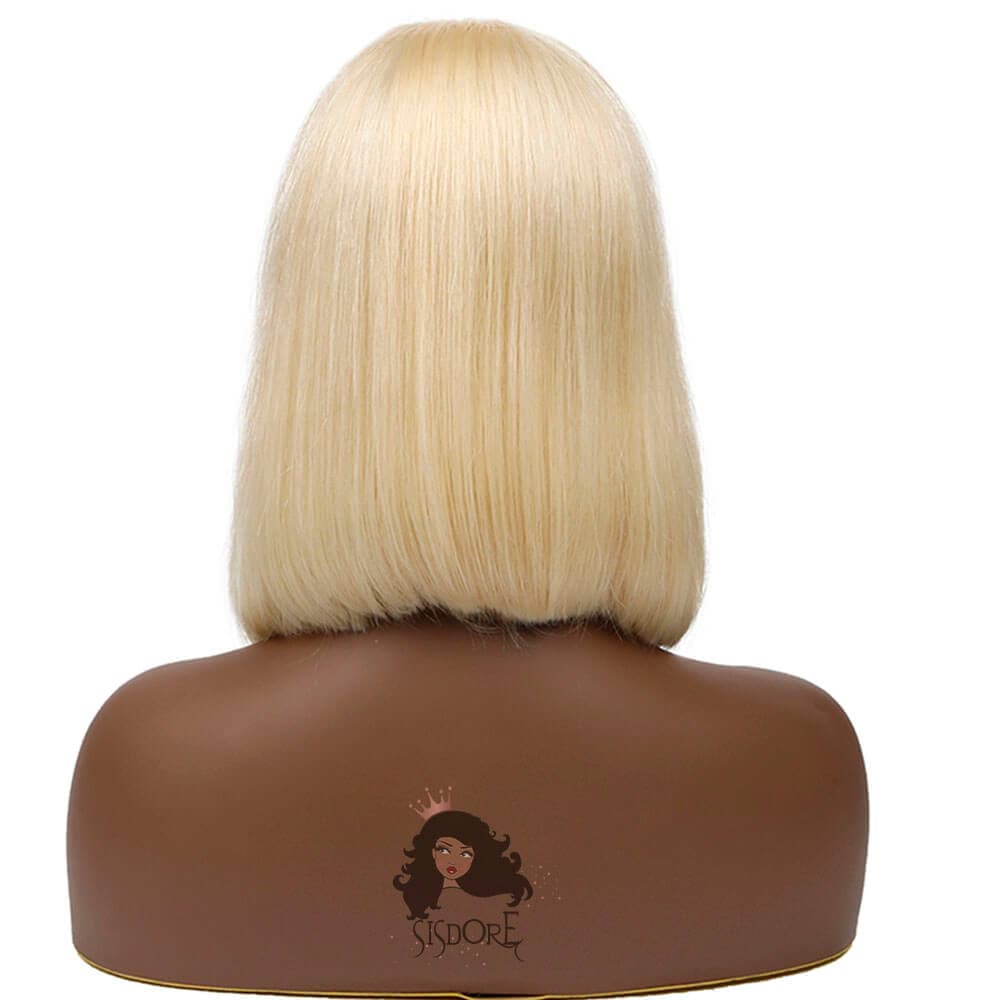 613 Blonde Human Hair Bob Wig 