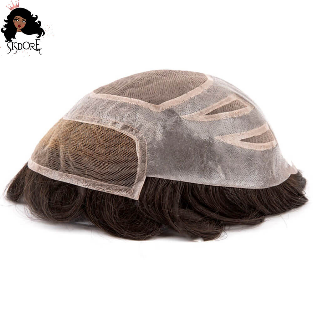 VERSALITE toupee for men combining mono, PU, and lace for realistic hair replacement