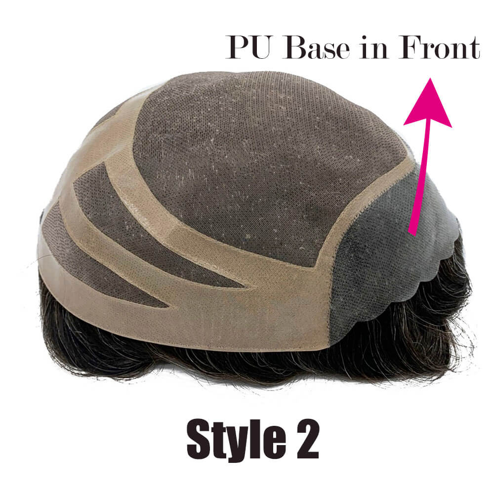 VERSALITE toupee for men style 2 PU base in front