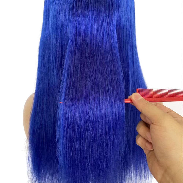 straight blue wigs