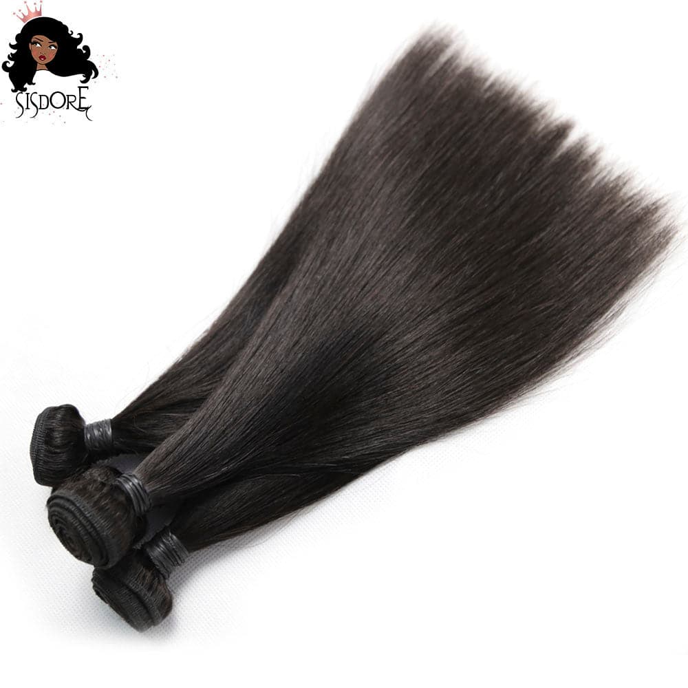 virgin brazilian hair weaves 3 bundles straight hair natural color